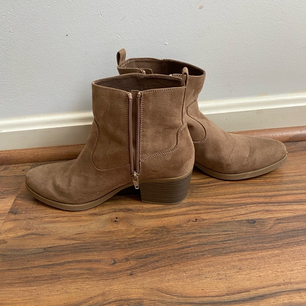 Old Navy Brown Ankle Booties - Picture 3 of 4